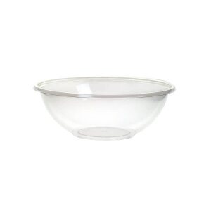Salatschale, RPET, klar, rund, 1000ml mit Deckel (Set 180...