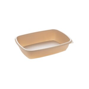 Menüschale, PP, beige, ungeteilt, 900ml