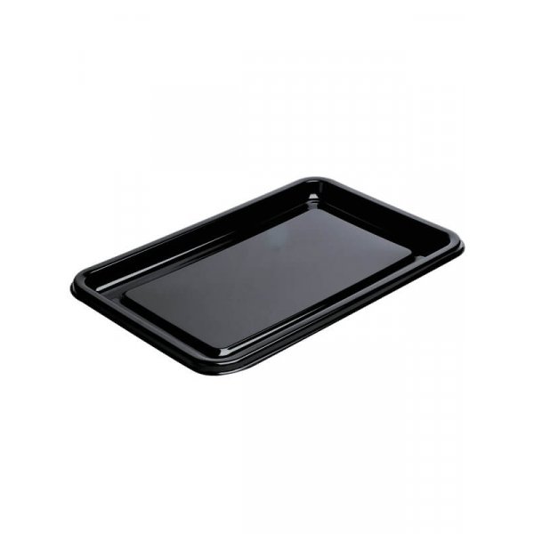 Servierplatte, PET, schwarz, rechteckig, 460x300mm