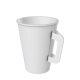 Heißgetränkebecher aus Hartpapier, weiß, mit Griff, 180ml