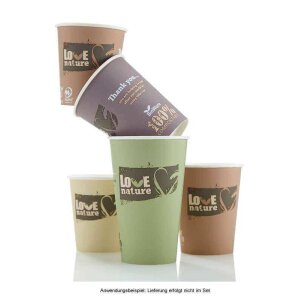 Heißgetränkebecher "Love Nature", mit Biobeschichtung, 100ml (960 Stk.)