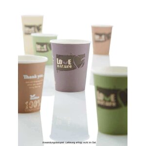 Heißgetränkebecher "Love Nature", mit Biobeschichtung, 100ml (960 Stk.)