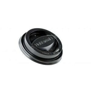 Deckel mit Klappverschluss Tear Tab, PS, schwarz, für 90,0mm