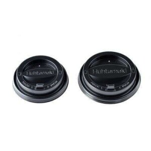 Deckel mit Klappverschluss Tear Tab, PS, schwarz, für 90,0mm