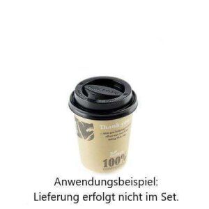 Deckel mit Klappverschluss Tear Tab, PS, schwarz, für 90,0mm