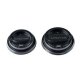 Deckel mit Klappverschluss Tear Tab, PS, schwarz, für 90,0mm