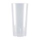Trinkbecher, Mehrweg, PP, transparent, 400ml mit Deckel mit Loch (Set 100 Stk.)