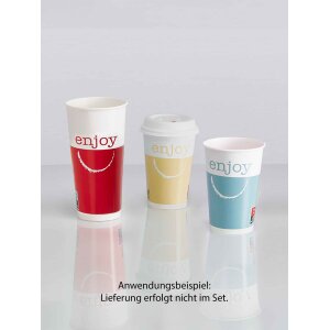 Kaltgetränkebecher aus Hartpapier Enjoy 500ml rot