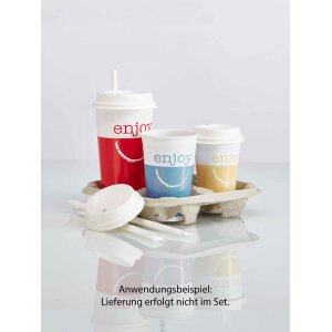 Kaltgetränkebecher aus Hartpapier Enjoy 500ml rot