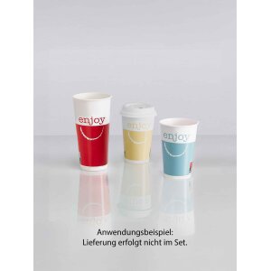 Kaltgetränkebecher aus Hartpapier Enjoy 300ml gelb