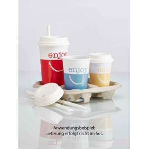 Kaltgetränkebecher aus Hartpapier Enjoy 300ml gelb