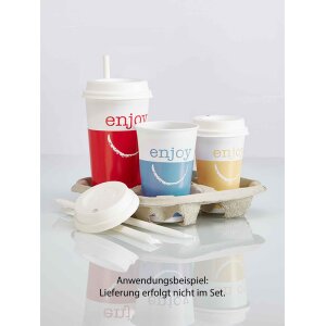 Kaltgetränkebecher aus Hartpapier Enjoy 400ml blau