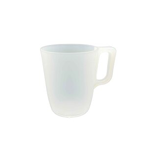 Glühweinbecher mit Henkel, Mehrweg, PP, gefrostet,...