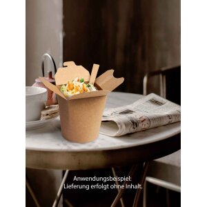 Nudelbox/Asiabox, Kraftpapier, braun, 500ml