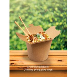 Nudelbox/Asiabox, Kraftpapier, braun, 750ml
