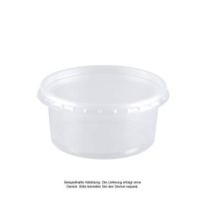 Verpackungsbecher PP, transparent, rund, 250ml