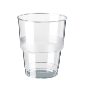 Zahnputzglas folienverpackt, PS, Spritzguss, klar, 236ml