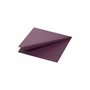 Cocktailservietten, 3-lagig, 24x24, 1/4-Falz, pflaume...