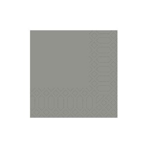 Cocktailservietten, 3-lagig, 24x24, 1/4-Falz, granite...