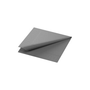 Cocktailservietten, 3-lagig, 24x24, 1/4-Falz, granite...