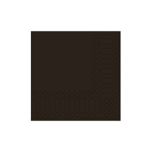 Cocktailservietten, 3-lagig, 24x24, 1/4-Falz, schwarz...