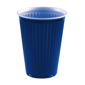 Automatenbecher, PS, blau-weiß, 180ml