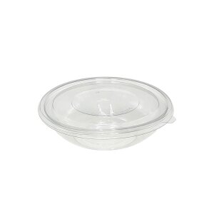 Salatschale, RPET, klar, rund, 600ml mit Deckel (Set 360...