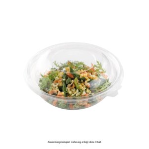 Salatschale, RPET, klar, rund, 1000ml mit Deckel (Set 360...
