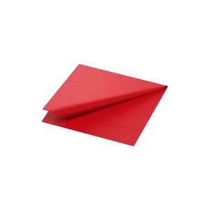 Cocktailservietten, 3-lagig, 24x24, 1/4-Falz, rot (1.000...