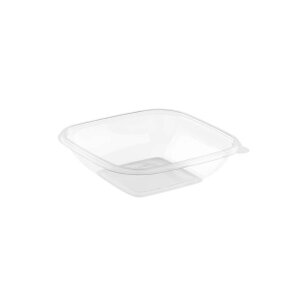 Salatschale, RPET, klar, quadratisch, 750ml mit Deckel...